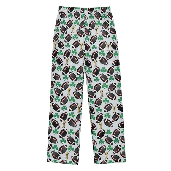 Black Football Christmas Pajama Pants Soft and Lightweight Elastic Waistband Christmas Pajama Pants