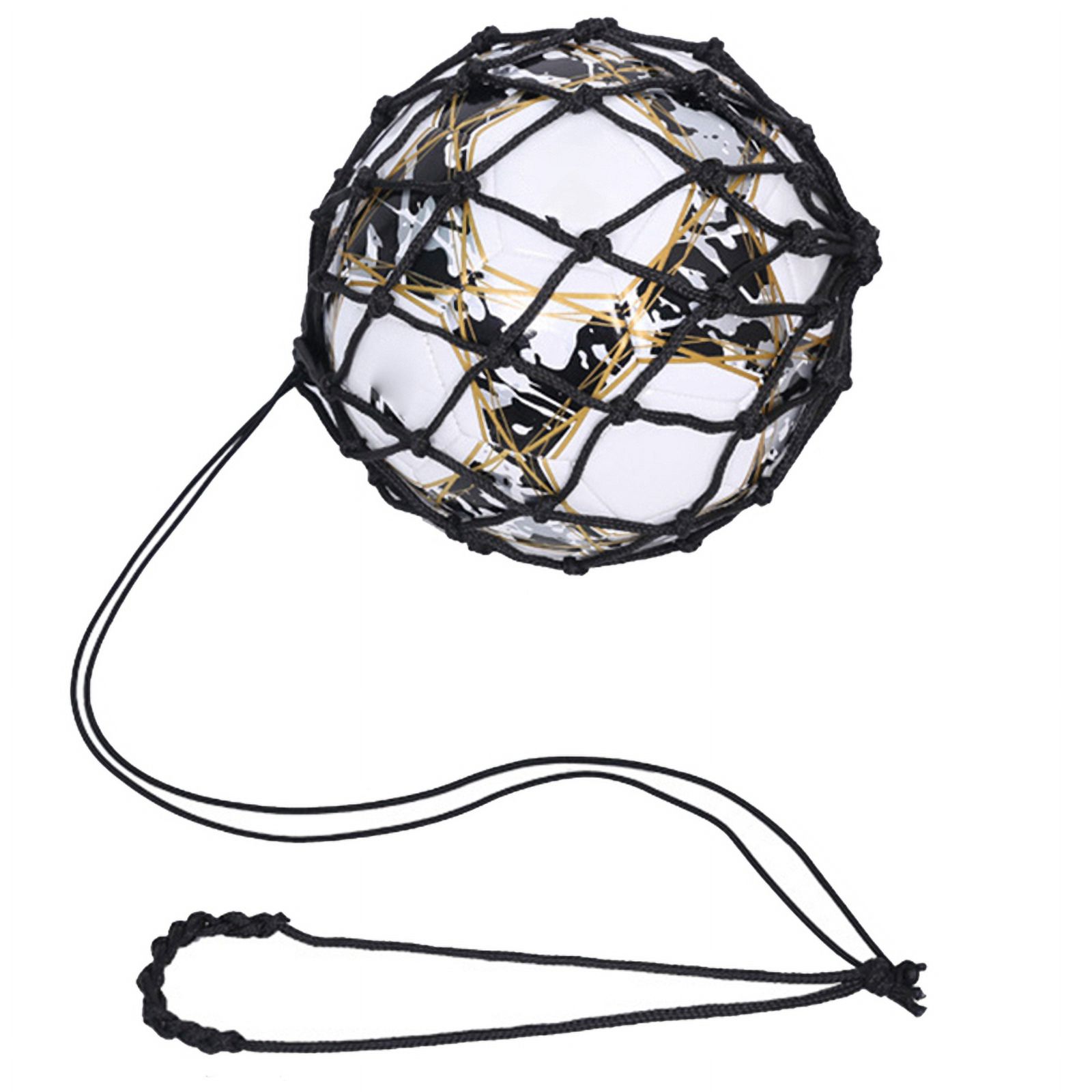 Black Football Net Bag, Bold Encryption + Elastic Rope, Football ...