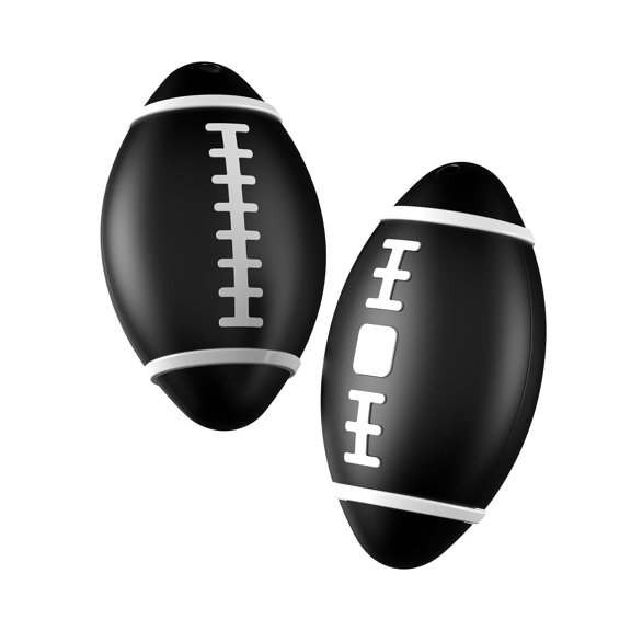 Black Football Shaped Smart Item Finder Compatible with Apple Find My, Item Locator for Keys, Luggage, Wallet, Vehicles
