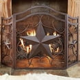 Black Forest Décor Moose Fireplace Screen, Living Room Rustic