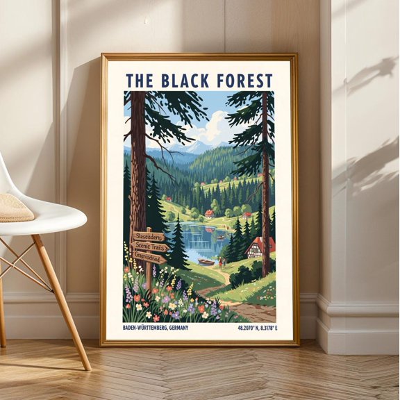 Black Forest Germany Landscape Wall Art Decor Unframed Paper Print