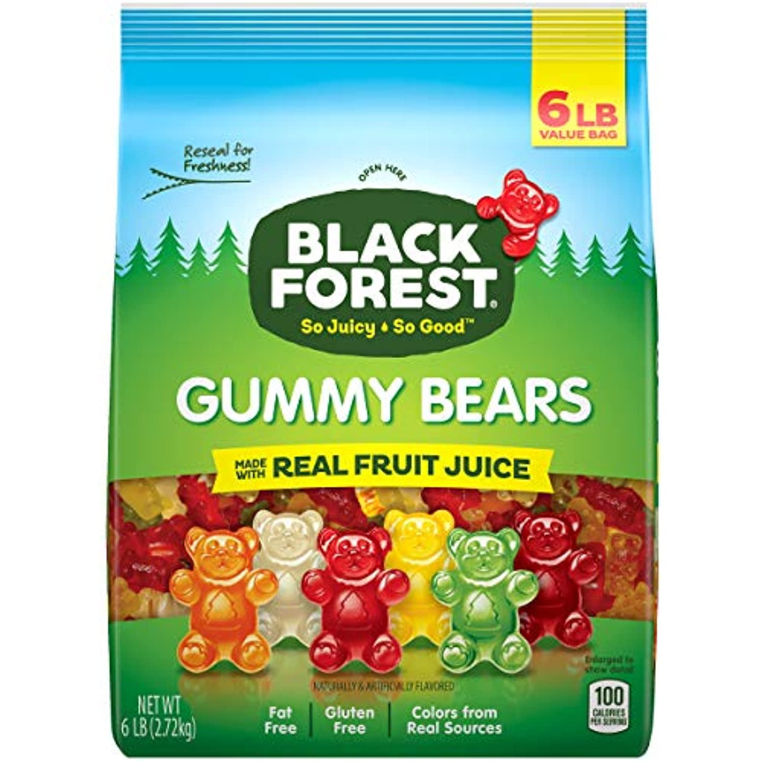 Honey Gummy Bears 6 oz, Gluten Free Candy