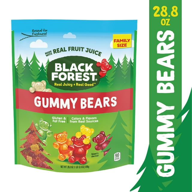 Black Forest Gummy Bears Candy Bag, 28.8 oz Recloseable Bag