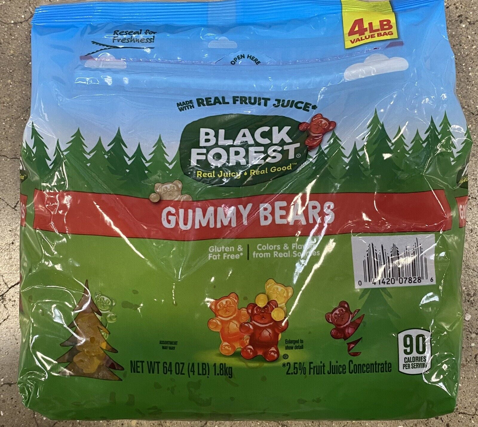 Black Forest Gummy Bears Candy Bulk Gummi Gummies Candies 4 LB Bag Free