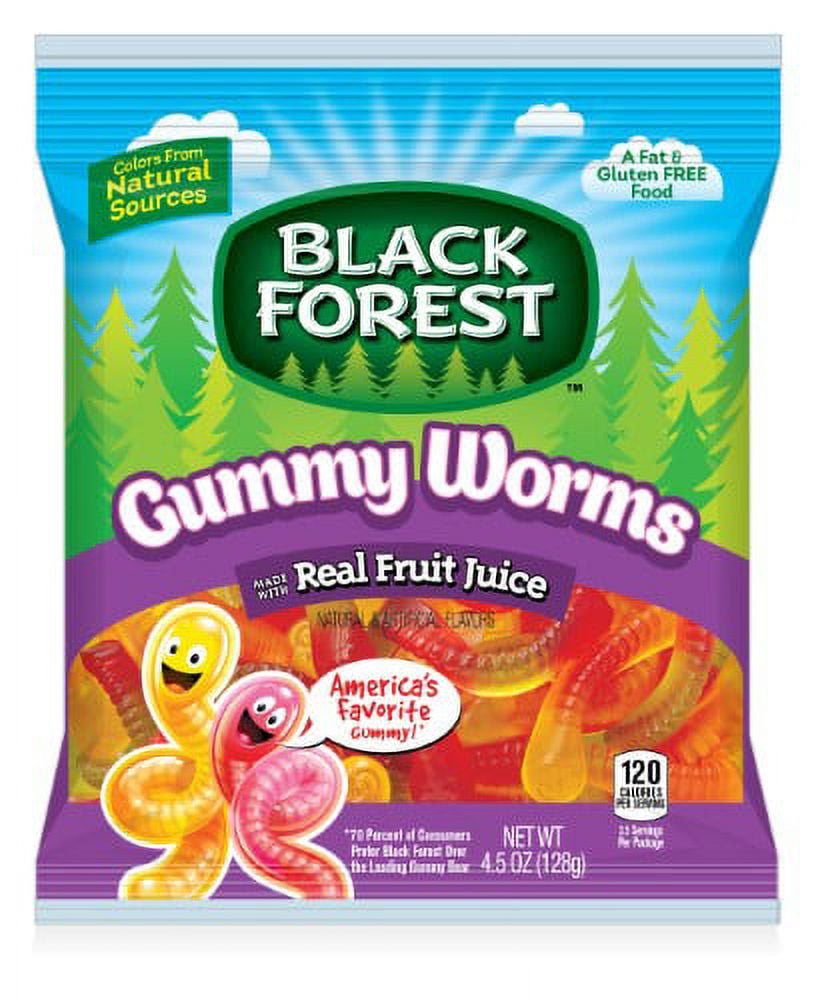 Black Forest Gummy Worms (Pack of 18)