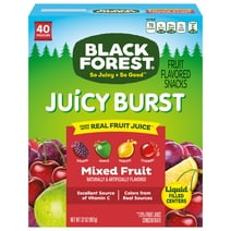 Black Forest Juicy Burst Fruit Flavored Snacks, Mixed Fruit, 0.8 oz, 40 Count