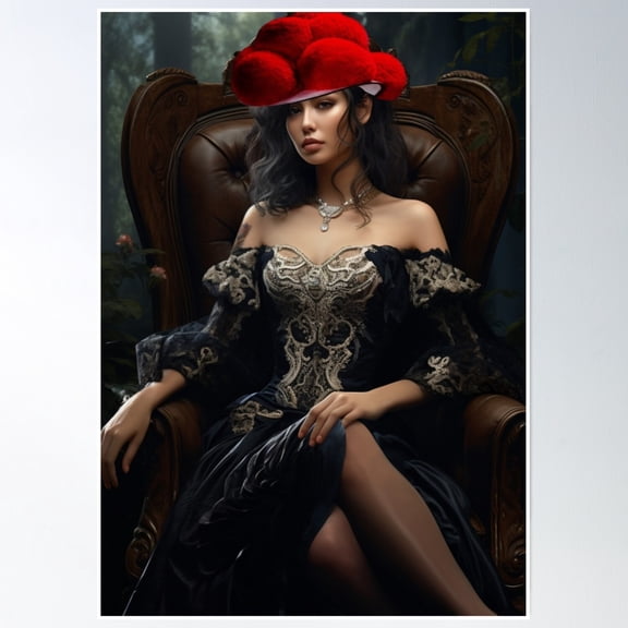 Black Forest Lady Daniela As Breathtaking Wall Art Poster Wall Art, Modern Wall Decor, 8x12 UNFRAMED