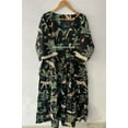 thumbnail image 1 of Black Forest Leopard Printed Cotton Dress, Handblock Dress, Block Printed Dress, Handmade Dresses, 1 of 6