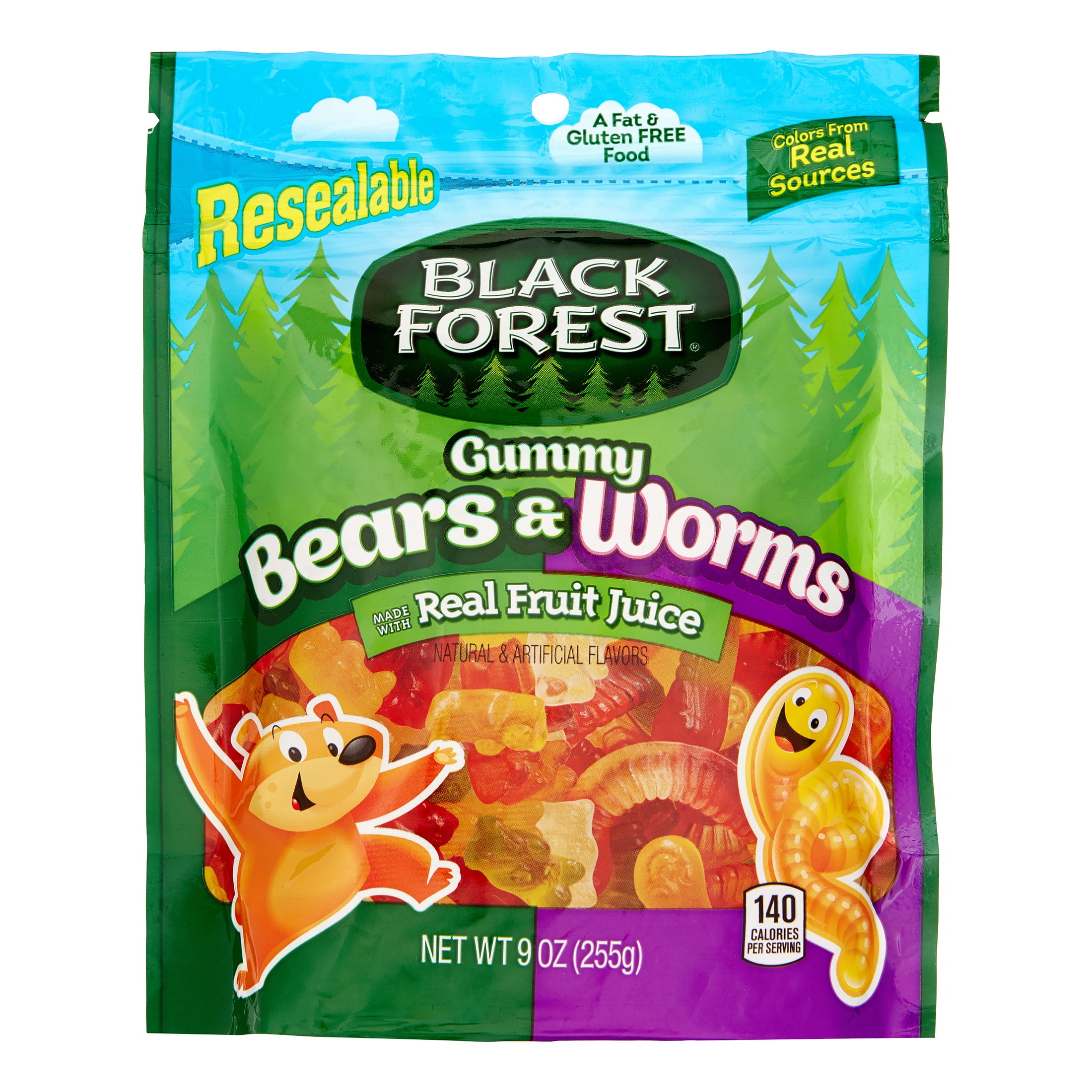 Black Forest, Organic Gummy Bears And Worms Candy, 9 Oz