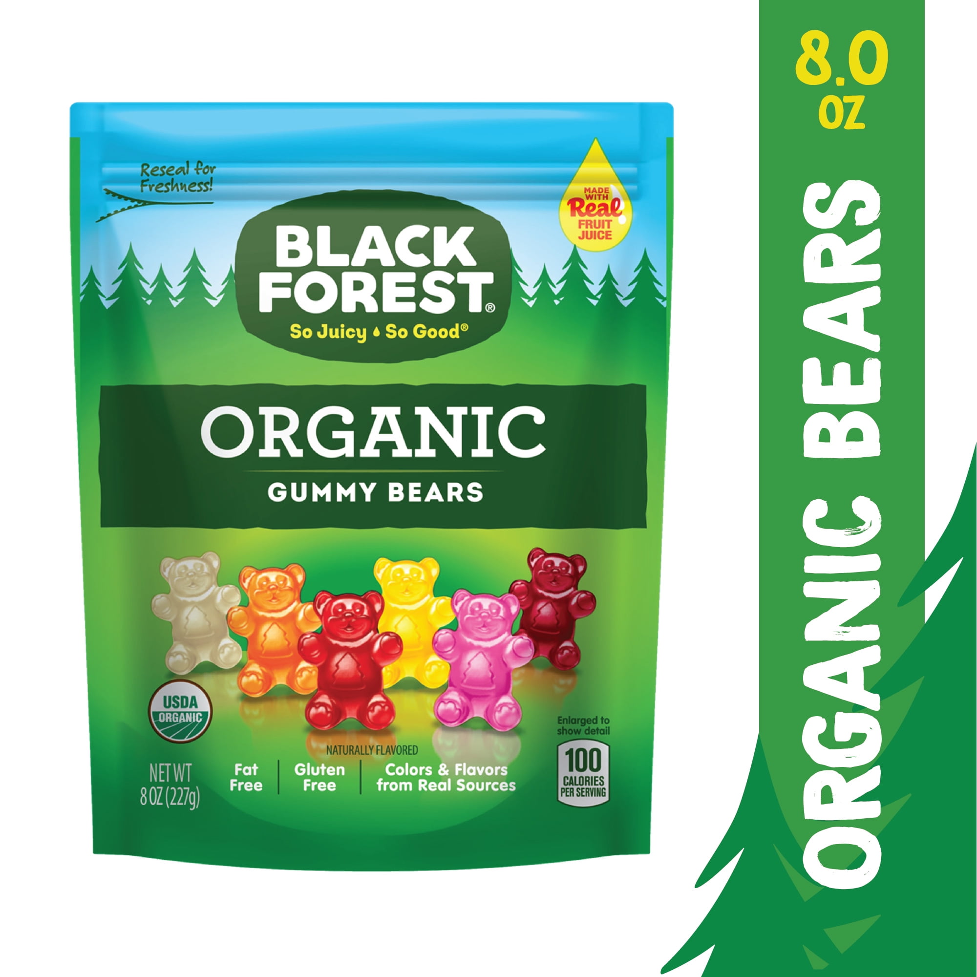 Black Forest Organic Gummy Bears Candy, 8 Oz
