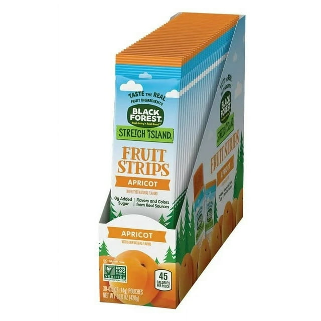 Black Forest Stretch Island Apricot Fruit Leather Snacks, 30 Count