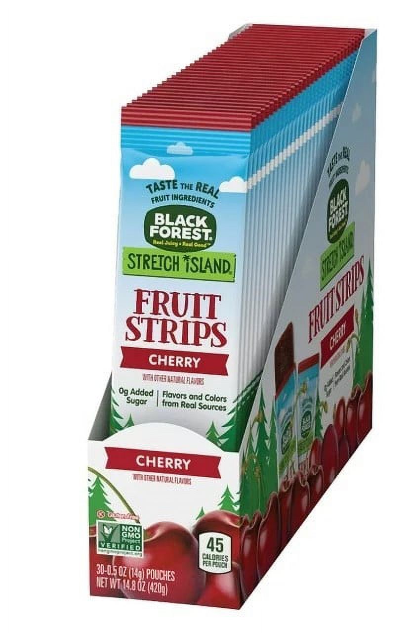 Black Forest Stretch Island Cherry Fruit Leather Snacks, 30 Count