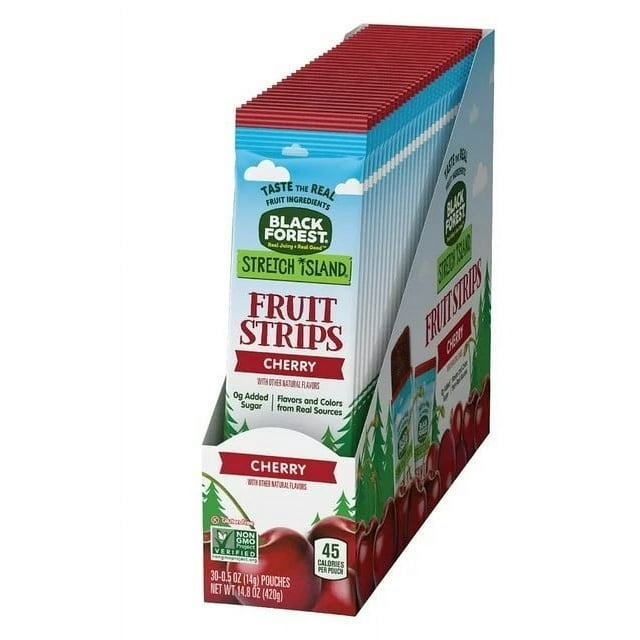 Black Forest Stretch Island Cherry Fruit Leather Snacks, 30 Count