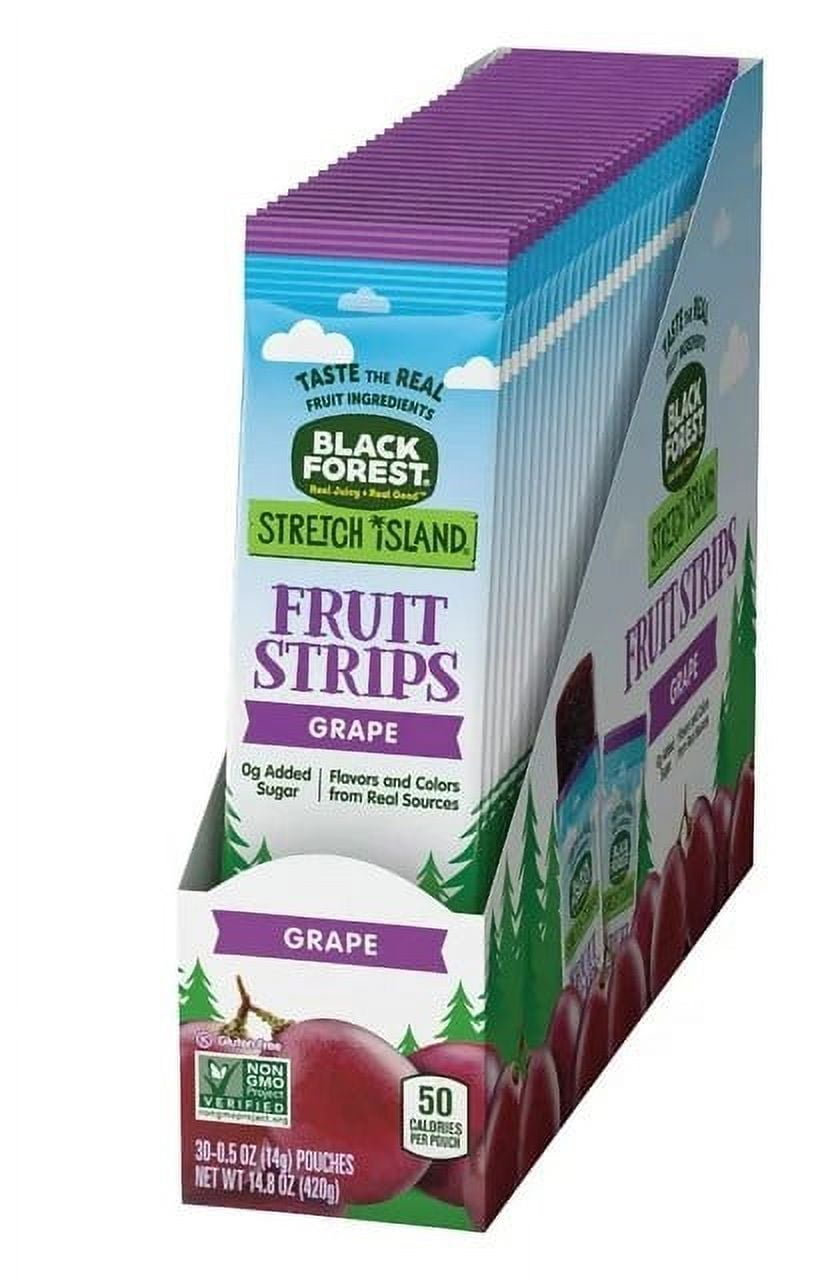 Black Forest Stretch Island Fruit Leather Snacks, Grape, 0.5 oz, 30