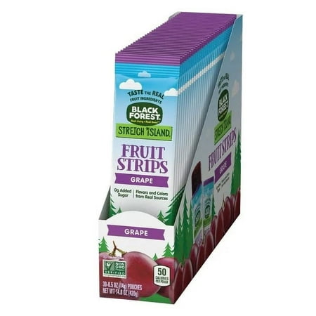 Black Forest Stretch Island Fruit Leather Snacks, Grape, 0.5 oz, 30 Count