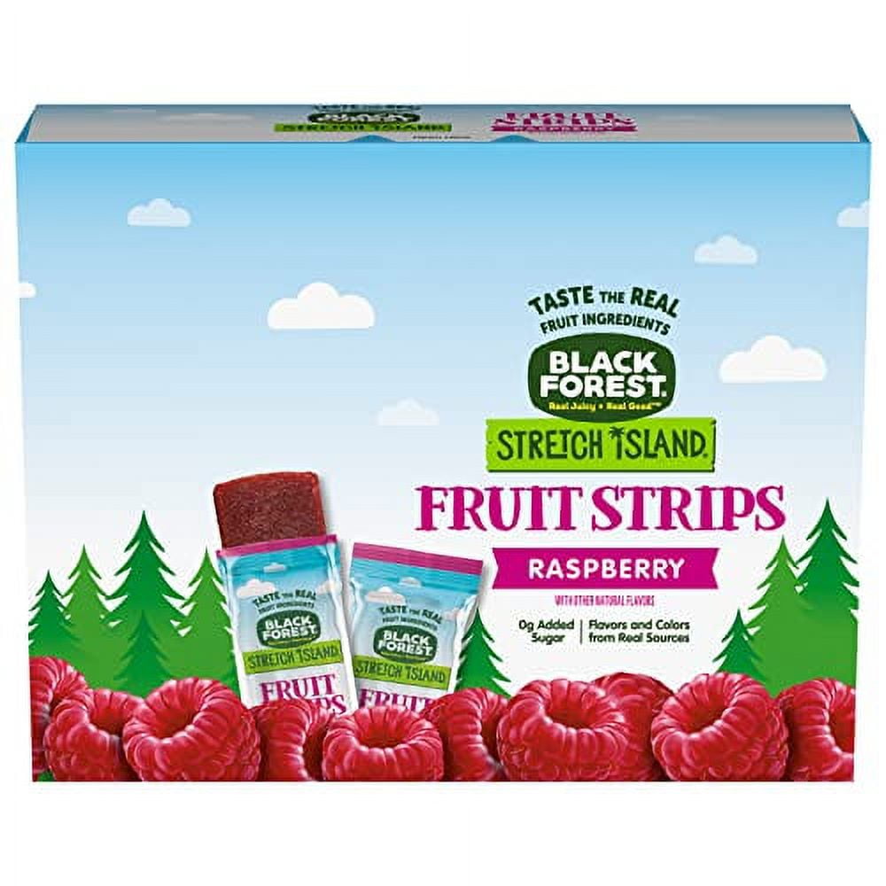 Raspberry Strip Black Forest Stretch Island Fruit Strips, Raspberry, 0.5ounce Strips ...