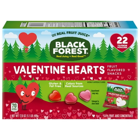 Black Forest Valentine Hearts Fruit Snacks 22 Pouches, 17.6oz