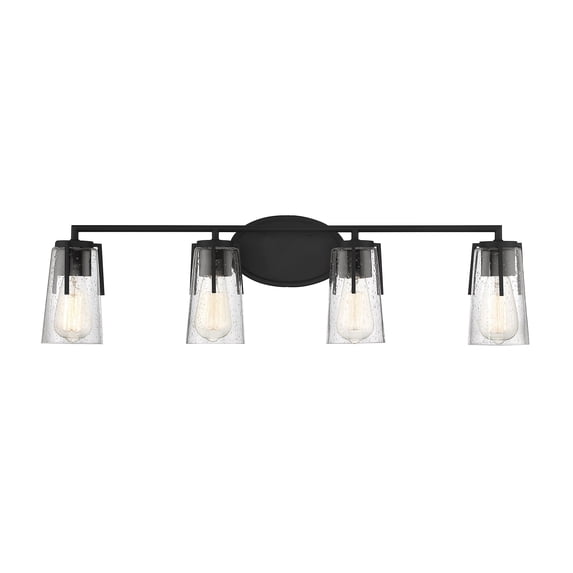 Black Four Light Bath Bar from the Sacremento Collection