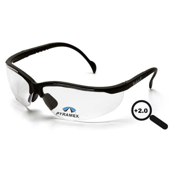 Black Frame/Clear + 2.0 Lens