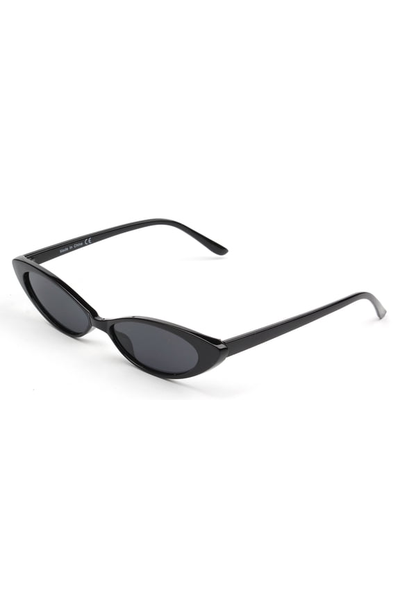 Black Frame Dark Lens Cat-Eye Sunglasses - UV400 Protection Daily Casual Eyewear
