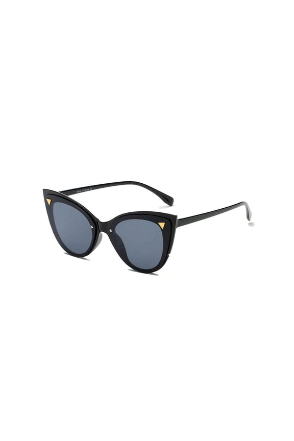 Black Frame Dark Lens Fashion Sunglasses - UV Protection Stylish Casual Eyewear