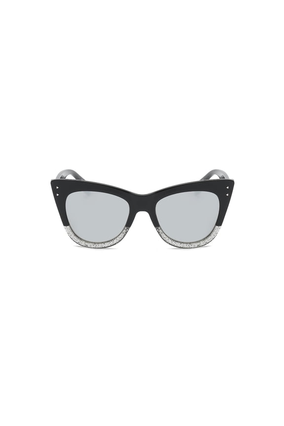 Black Frame Gray Lens Cat Eye Sunglasses - Classic Retro Frame UV400 Protection Shades for Fashion Casual Looks