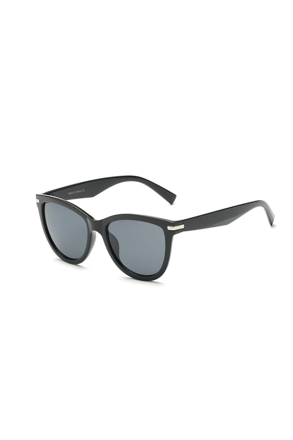Black Frame Gray Lens Square Sunglasses - Minimalist Style UV400 Protection Shades for Daily Wear