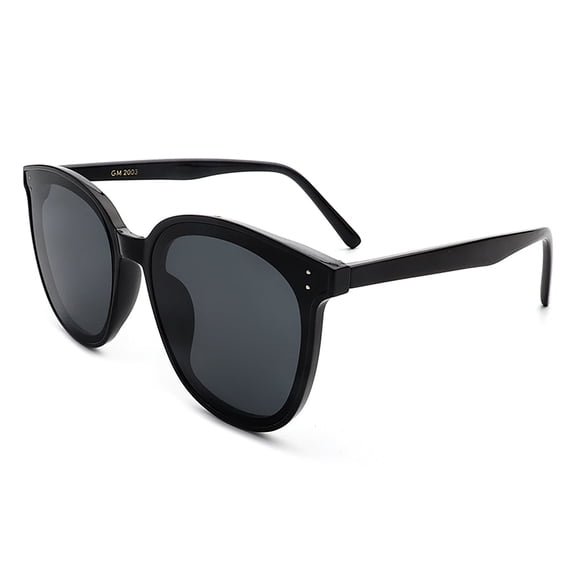 Black Frame Square Sunglasses (GM2003), Dark Lens - Women's UV400 Protection Fashion Eyewear for Vacation & Party