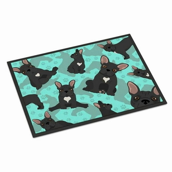 Black French Bulldog Indoor or Outdoor Mat 24x36 36 in x 24 in
