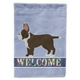 thumbnail image 1 of Black French Bulldog Pit Bull Mix Welcome Garden Size Flag, 1 of 1