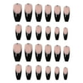 thumbnail image 1 of Black French Long Ballet Nails - 24 Piece Removable Press-On Nails for Women's Prom and - Alternative, 1 of 5