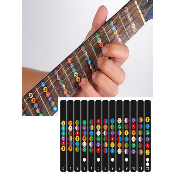 Black Fretboard Note Map Label Sticker For 6 String Acoustic Electric Guitars Unlock Your Guitar Potential Guitar Electric Guitar Strings