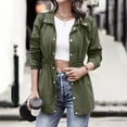 thumbnail image 1 of Black*Friday ChaoHeng Fall Clothing for Women 2025 Women's Solid Color Zip Front Trench Coat,Mid Length Belted Jacket for Commute, 1 of 9