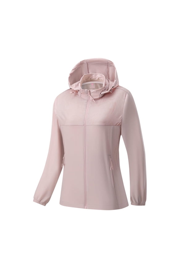 Black*Friday ChaoHeng Fall Coats for Women 2025 Women's Solid Color Detachable Hood Sun Shield,Lightweight Airy Mesh Jacket for Summer