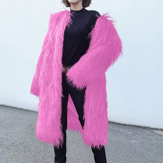 Black*Friday ChaoHeng Fall Coats for Women Plus Size Women's Solid Color Longline Winter Coat,Heavy Duty Warm Outerwear