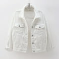 thumbnail image 1 of Black**Friday ChaoHeng Spring and Fall Fashion 2025 Denim Women's Basic Denim Jacket,Solid Color Spring Fall Essential, 1 of 5
