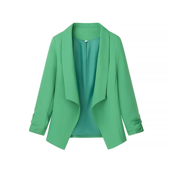 Black*Friday ChaoHeng Women Coats and Jackets Winter Sale Women's Casual Solid Color Blazer,Button Front Long Sleeve Jacket