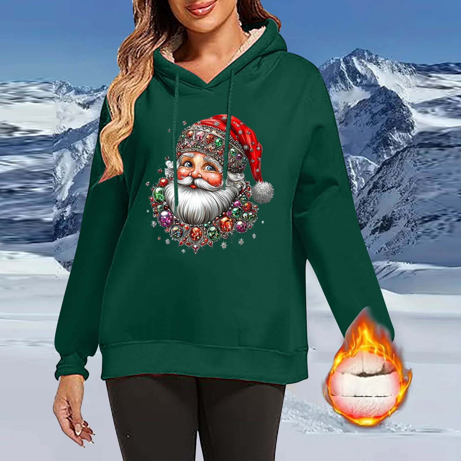 Black*Friday Chaoheng Hoodies for Women Plus Size Women's Thermal ...