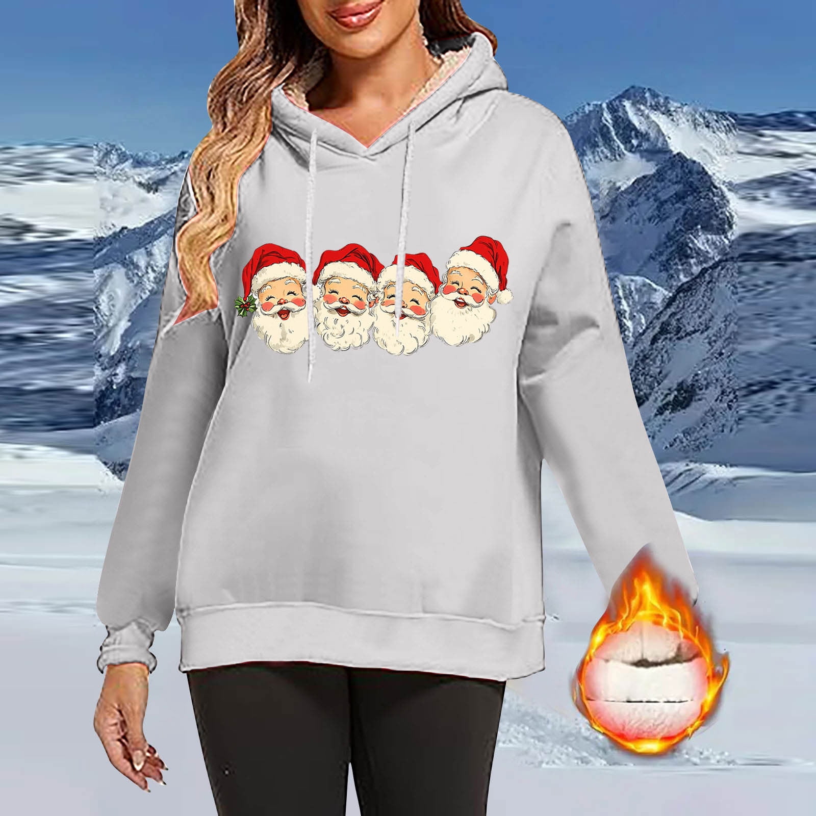 Black*Friday Chaoheng Hoodies for Women Plus Size Women's Thermal ...