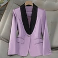 thumbnail image 1 of Black*Friday Chaoheng Oversized Blazers for Women Women's Color Contrast Lapel Blazer,Long Sleeve Button Down Business Jacket, 1 of 6