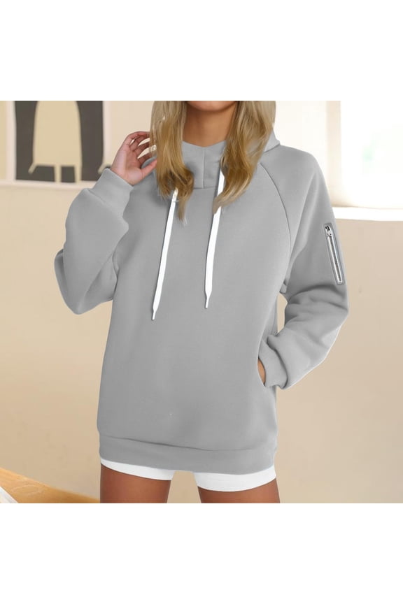 Black*Friday Chaoheng Oversized Hoodies for Women Quarter Zip Pullover Women Women's Half Zip Polar Fleece Stand Neck Sweatshirt,Athletic Sportswear Top Womens Fall Tops 2025
