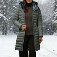 thumbnail image 1 of Black**Friday Chaoheng Plus Size Winter Coats for Women Women's Color Block Puffer Jacket,Oversized Hooded Casual Coat, 1 of 9
