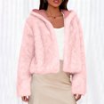 thumbnail image 1 of Black*Friday Chaoheng Winter Coats for Women Plus Size Women's Oversized Faux Fur Hooded Cardigan Long Plush Drop Shoulder Coat, 1 of 9