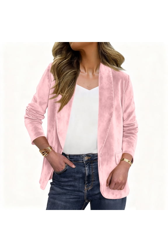 Black**Friday Chaoheng Winter Jackets Women Plus Size Women's Suede-Look Open Front Cardigan Duster Length Casual Cover-Up