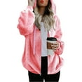 thumbnail image 1 of Black*Friday Chaoheng Winter Jackets for Women Women's Solid Color Full Zip Hooded Fleece,Long Sleeve Casual Plush Jacket, 1 of 6