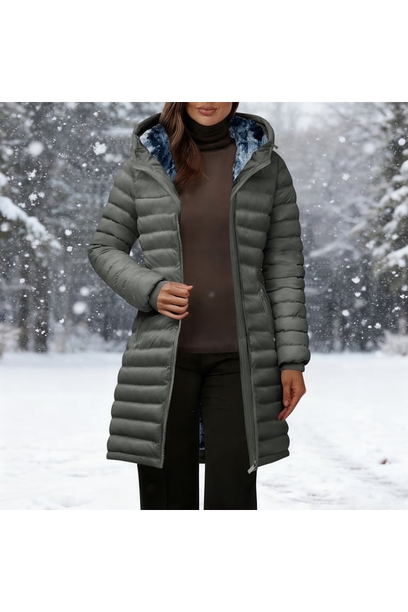 Black**Friday Chaoheng Womens Coats Outerwear Winter Women's Color Block Puffer Jacket,Oversized Hooded Casual Coat
