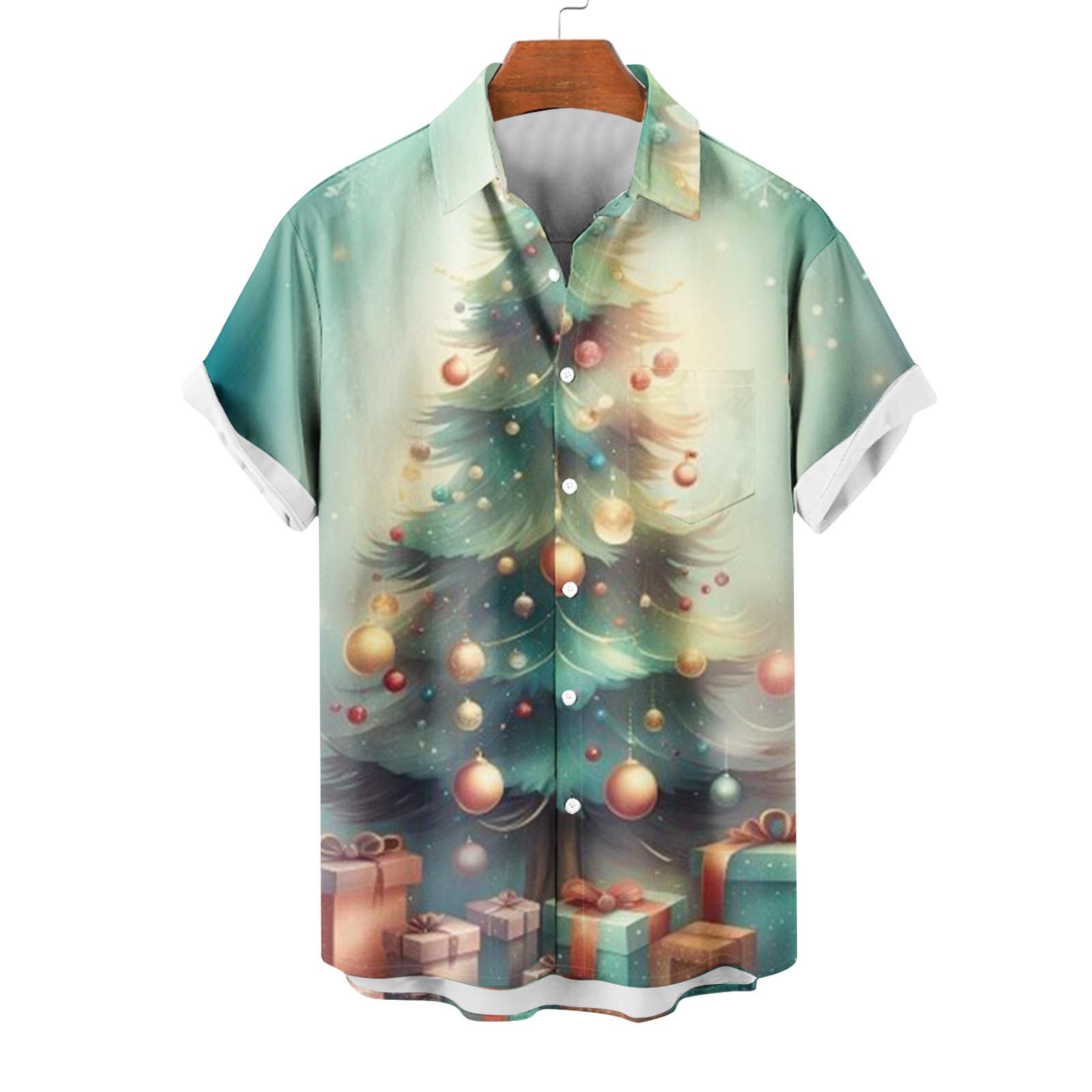 Black and Friday Deals 2024 Mens Christmas Shirts Funny Hawaiian Short