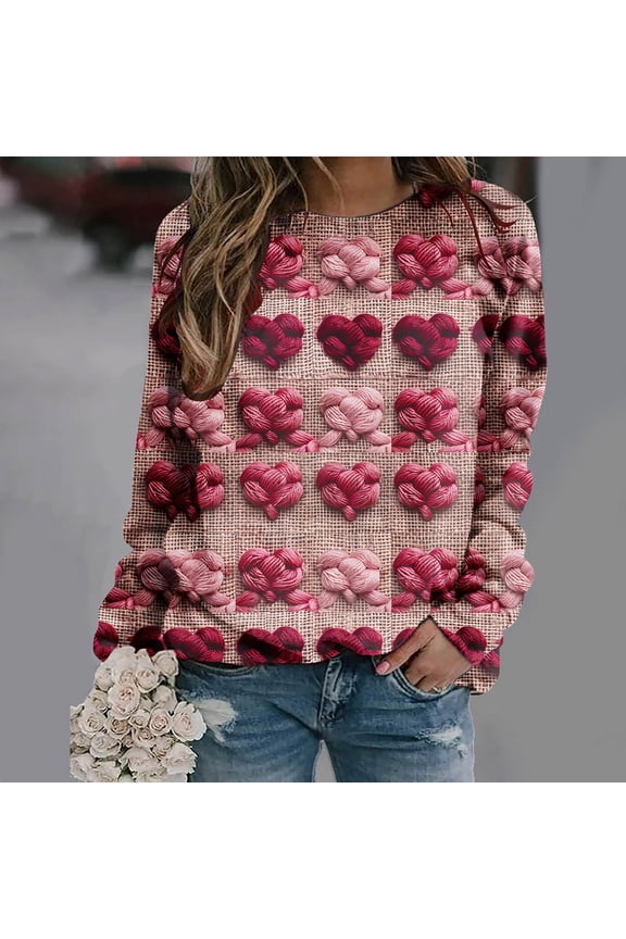 Black/Friday Clear ! Christmas Under $10 Fayshow0 Women'S Fall and Winter Christmas Print Casual Long Sleeved Round Neck Hooded Sweatshirt Tops Blouse