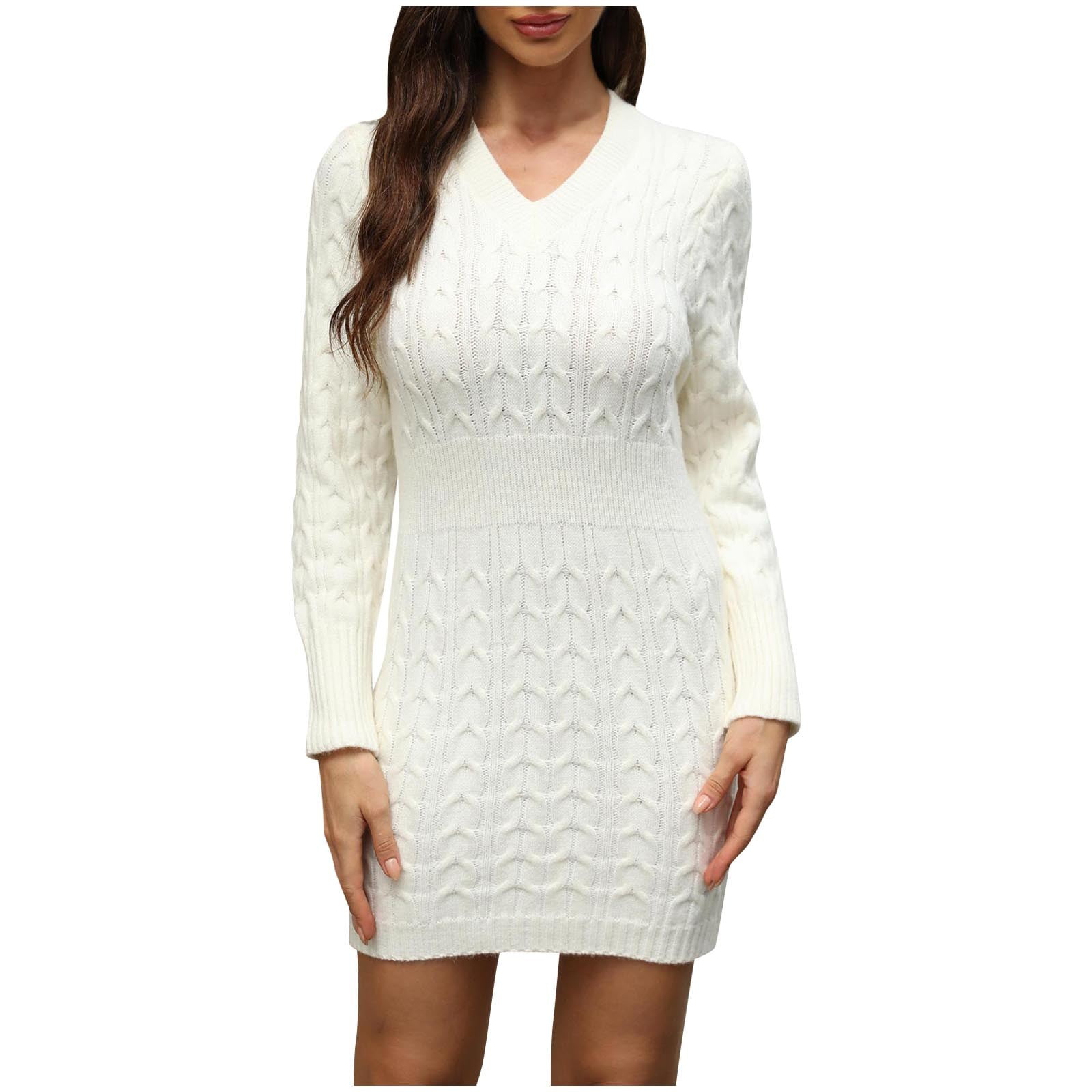 white long sleeve bodycon dress amazon Bodycon Dress Winter White Dresses Amazon Top Quality Women Solid Color  Elegant Dresses Long Sleeve