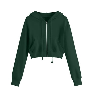 Clearance Deals BUIgtTklOP no boundaries Zip Up Hoodies for Women Cropped Long Sleeve Sweatshirts Jackets Trendy Y2k Crop Tops Teen Girls Clothes 2024